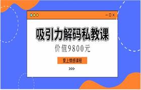 [25.8GB]爱上情感《吸引力解码私教课》价值9800